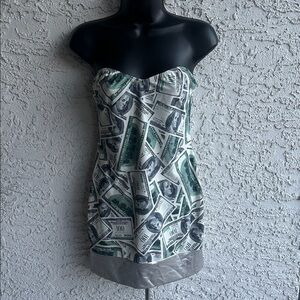 Roma Costume Money $100 Strapless Dress-size S/M-used twice-in great condition